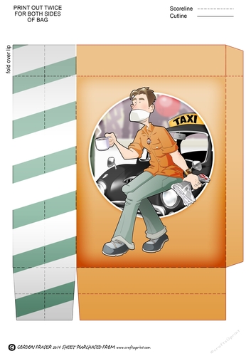 Thank You Taxi Dude Mini Gift Bag