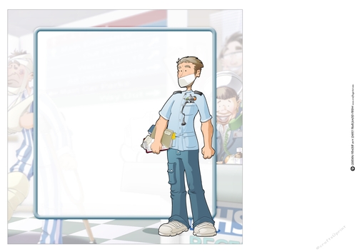 Thank You Male Nurse Dudess 8x8 Quick Card
