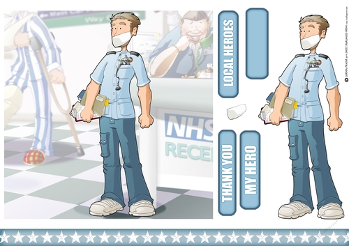 Thank You Male Nurse Dudess 7x7 Quick Card