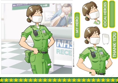 Thank You Paramedic Dudess 7x7 Quick Card