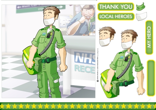 Thank You Paramedic Dude 7x7 Quick Card