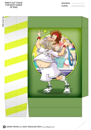 Tennis Dude Green Mini Gift Bag