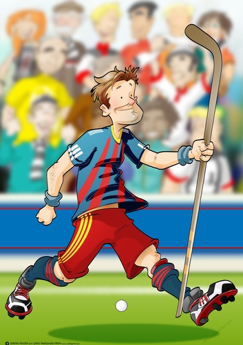 Hockey Dude Blue A4
