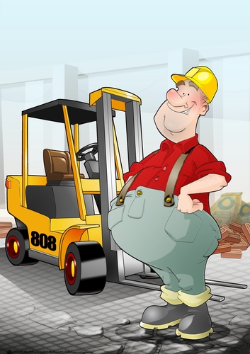 Forklift Truck Dude A4