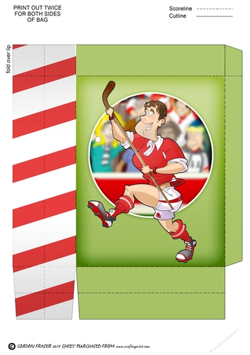 Hockey Dude Red Mini Gift Bag
