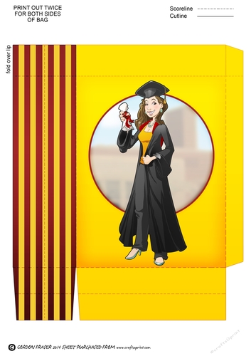 Graduation Lady Dudess (Trousers) Mini Gift Bag