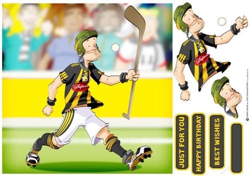 Hurling Dude 8x8 Quick Card