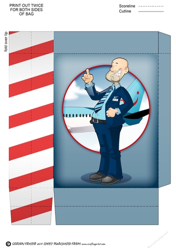 Flight Attendant Dude Blue Gift Bag