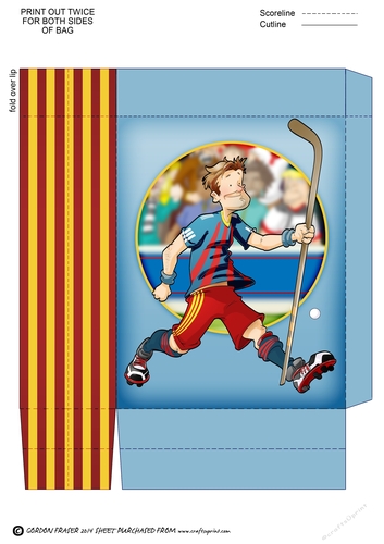 Hockey Dude Blue Mini Gift Bag