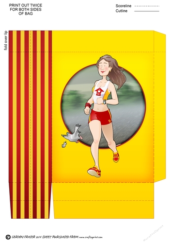Jogger Lady (red) Mini Gift Bag