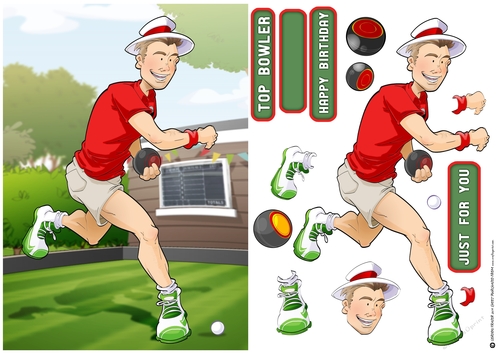 Young Lawn Bowls Dude Red