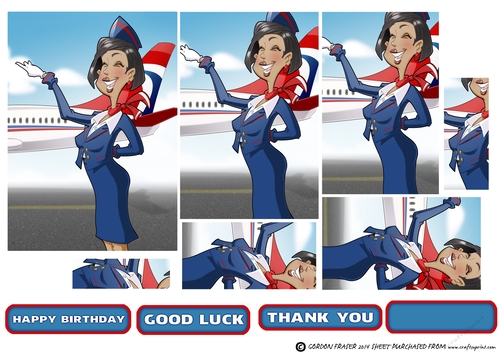 Air Hostess Blue and Red 2 Pyramid