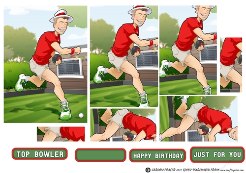 Young Lawn Bowls Dude Red Pyramid
