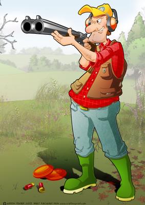 Clay Pigeon Shooting Dude A4.