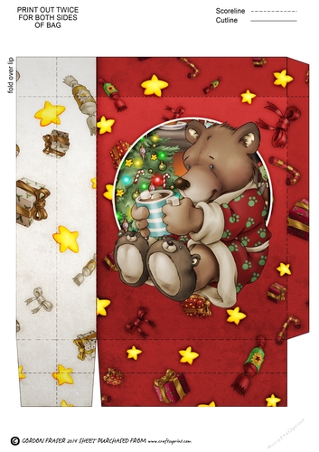 Christmas Bear Mini Gift Bag