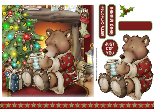 Christmas Bear 7x7 Quick Card