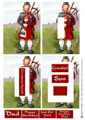 Bagpipe Player Dude Inverted Pyramid.
