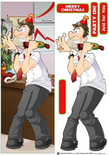 Office Christmas Party Dude Large DL