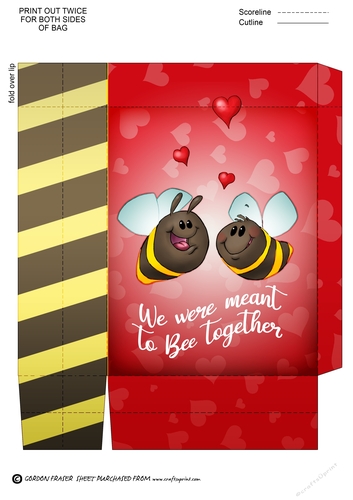 Bee Together Valentines Day Mini Gift Bag
