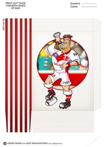 Rugby Dude: Saints White and Red Mini Gift Bag