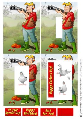 Clay Pigeon Shooting Dude Inverted Pyramid.