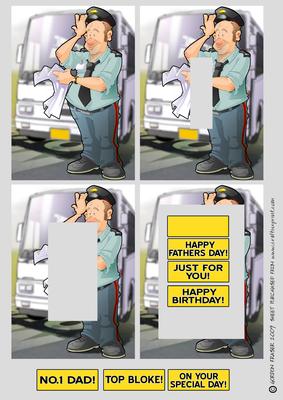 Bus Driver Dude Inverted Pyramid.