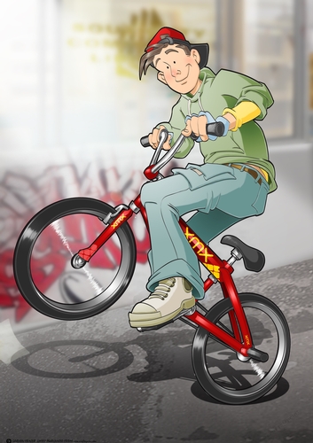 BMX Dude Red A4