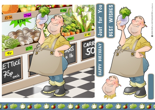 Greengrocer Dude 7x7 Quick Card