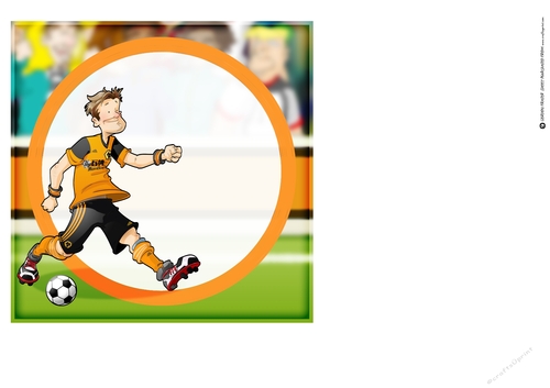 Football Dude Gold and Black 7x7 Quick Card Insert