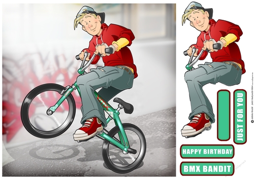 BMX Dude Aqua 8x8 Quick Card