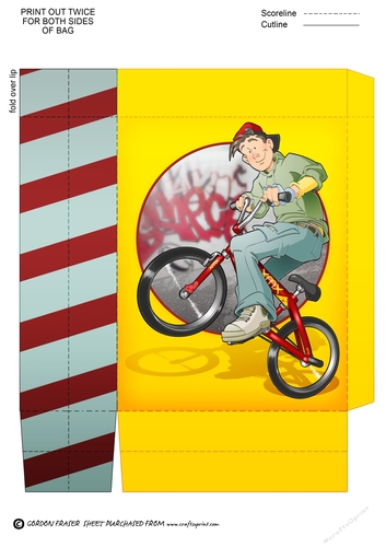 BMX Dude Red Mini Gift Bag