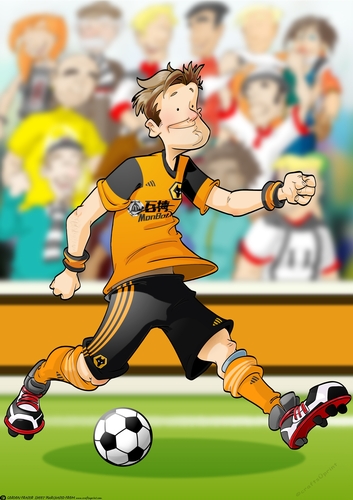 Football Dude Gold and Black A4