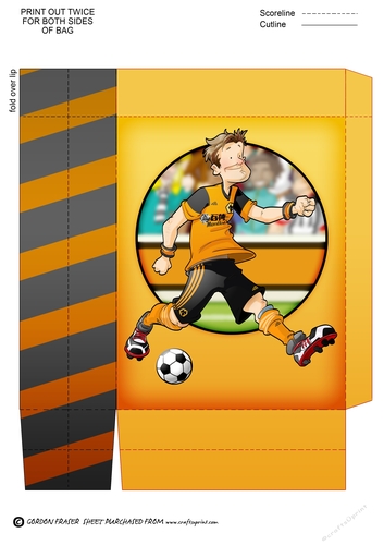 Football Dude Gold and Black Mini Gift Bag