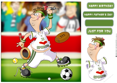 Super Sports Dude (White Kit) 8x8 Quick Card