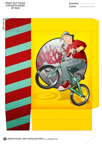 BMX Dude Aqua Mini Gift Bag