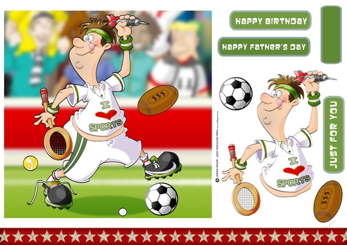 Super Sports Dude (White Kit) 7x7 Quick Card