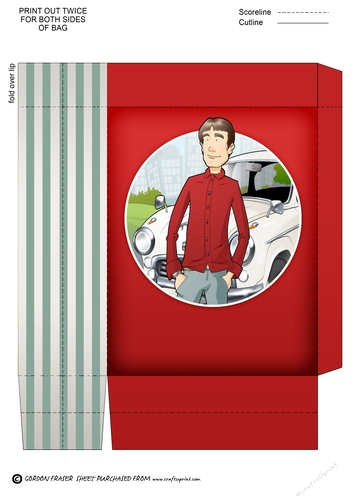 New Car Dude (White) Mini Gift Bag