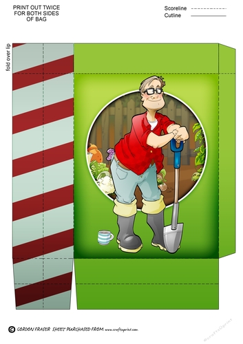 Gardening/Allotment Dude Glasses Mini Gift Bag