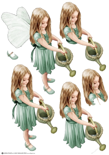 Forest Fairy Evie Aqua Decoupage Sheet