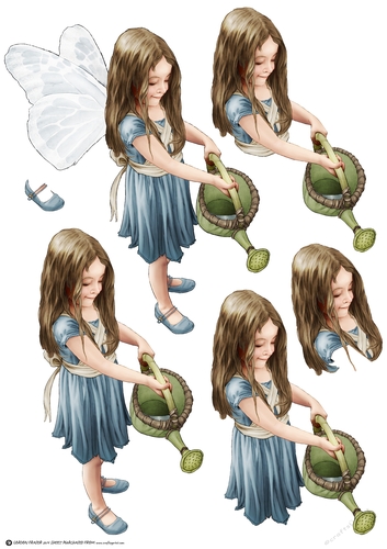 Forest Fairy Evie Blue Decoupage Sheet