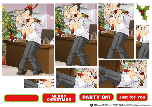 Office Christmas Party Dude Pyramid