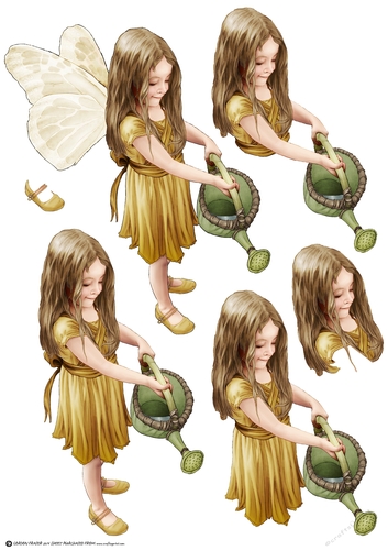 Forest Fairy Evie Gold Decoupage Sheet