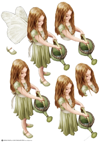 Forest Fairy Evie Green Decoupage Sheet