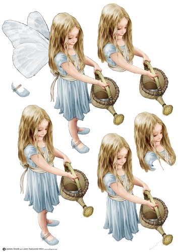 Forest Fairy Evie Light Blue Decoupage Sheet