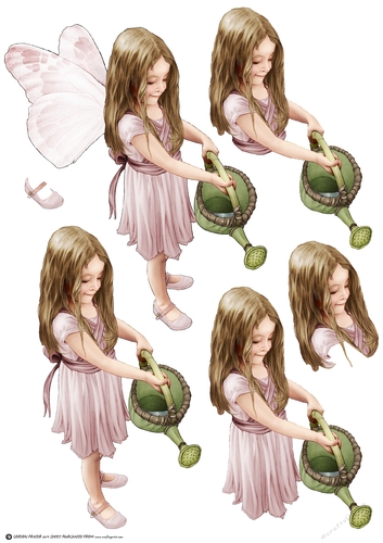 Forest Fairy Evie Light Pink Decoupage Sheet