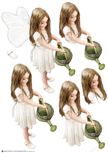 Forest Fairy Evie White Decoupage Sheet