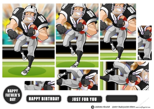 American Football Dude (Black and Silver) Pyramid