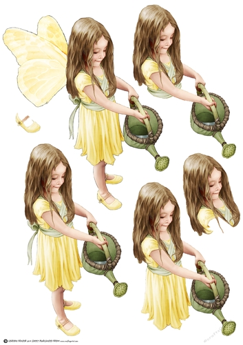Forest Fairy Evie Yellow Decoupage Sheet