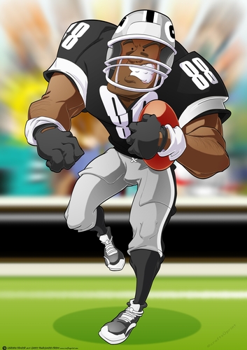 American Football Dude (Black and Silver) 2 A4