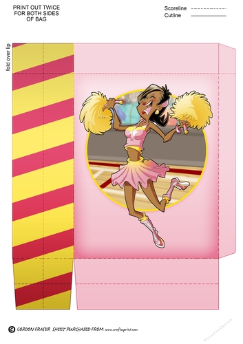 Cheerleader Dudess (Pink) Mini Gift Bag